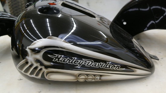 Custom Harley Davidson Skull Train Tank/Fender Kit