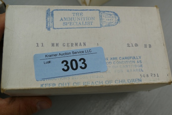 100 rds of 11mm German Handgun Ammo