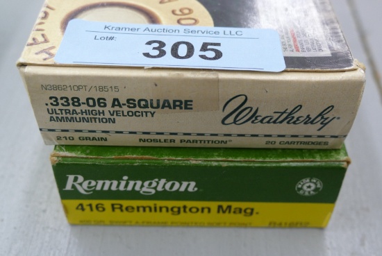 20 rds of 338-06 & 20 rds 416 REM Mag Ammo