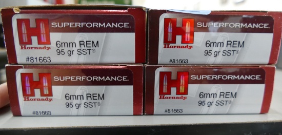 80 rds of Hornady 6mm Remington Ammo