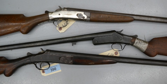 Lot of 3 Antique Single Shot Shotguns