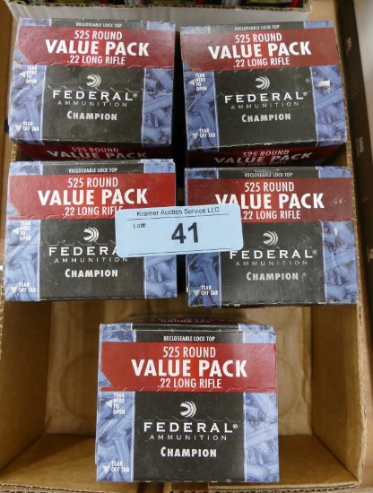 2625 count of Federal 22 LR Ammo