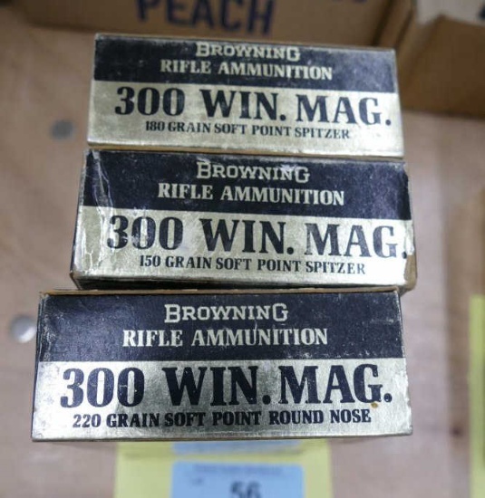3 Boxes Browning 300 WIN Mag Ammo