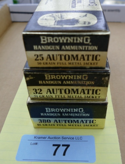 Lot of Browning Automatic Colt Pistol Ammo
