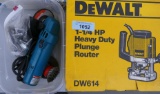Dewalt 1 1/4 HP Plunge Router & Makita Angle Grind
