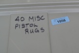 3 Totes each w/40 Assorted Pistol Rugs/Cases