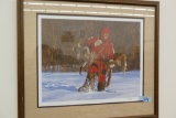 Mountain Man & Goose framed Print