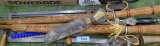 Lot of Swords, Saws & Knives