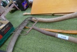 Wooden Handle Cy & Pitch Fork