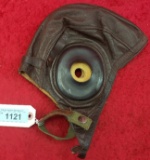 WWII Pilots Leather Skull Cap