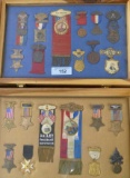 2 Framed Displays of GAR Medals