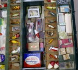 Large Metal Tackle Box of Vintage Lures & Baits