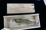 Original Heddon 5 Hook Weighted Minnow in case