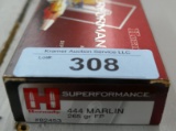 Box of Hornady 444 Marlin Ammo (20 rds)
