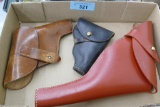 Lot of 3 British Handgun Holsters