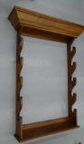 Fancy Walnut Wall Mount 5 Gun Rack