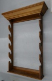 Fancy Walnut Wall Mount 5 Gun Rack