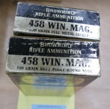 2 Boxes Browning 458 WIN Mag Ammo