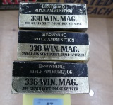 3 Boxes Browning 338 WIN Mag Ammo