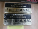 2 Boxes Browning 7mm REM Mag Ammo