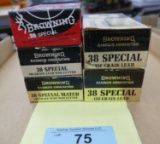 4 boxes mixed Browning 38 Spec Ammo