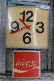 Vintage Lighted Coca Cola Clock