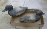 Pair of Victor Wooden Blue Bill Decoys