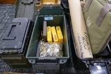 4 Ammo Cans w/40 cal S&W Brass & Posters