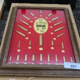 Framed NRA Bullet Display