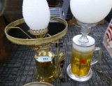 Michelob & Brass Torch Lamp Lot