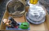 Cast Iron Bank & Mt St Helen Plaque lot