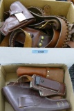 2 Boxes of Leather Holsters & Gun Belts