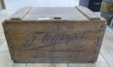 Wooden Effinger Brewing Co Beer Crate