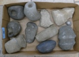 Lot of Indian Ax Heads & Large Interesting Stones
