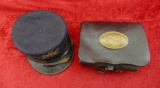 Civil War Cartridge Box & Hat