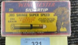 Full box of Winchester Silver Tip 303 SAV Ammo