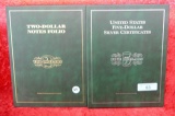 U.S. $2 Notes Folio & $5 Silver Certificates books