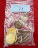 25 assorted Foreign Coins & Tokens