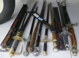 lot of approx 10 Fantasy Swords & Canes
