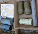 2 boxes Vintage US Smoke Grenades & Practice equip