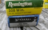 20 rds of 308 cal & 20 rds of 243 cal ammo