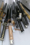 Lot of 10 Fantasy style Samurai Swords
