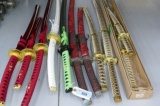 lot of 11 Fantasy Japanese Samurai Swords