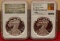 Pair of Ultra Cameo Silver Eagle Coins