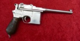 Nickel Finished Broom Handle Mauser Pistol