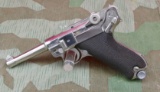 Nickel Plated P08 WWII Luger Pistol