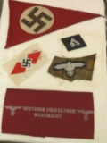 Collection of WWII Cloth & Uniform Tear Offs