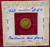 1852 California Gold 1/2 Dollar Coin