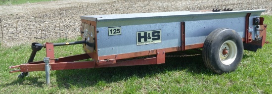 H&S Manure spreader w/poly floor and lift end gate