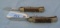 Pair of German Staghorn Switch Blade Pocket Knives